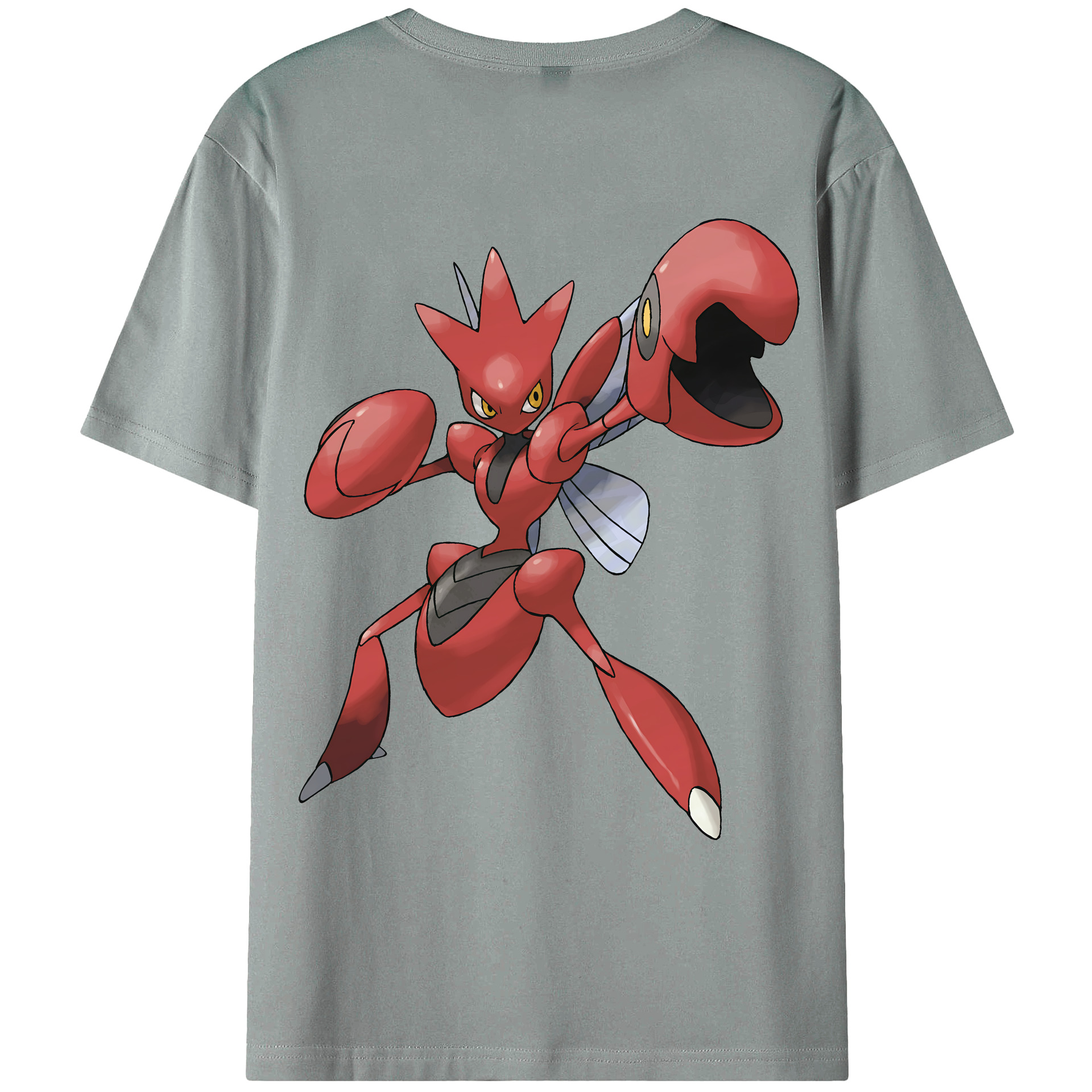 （画像用） ポケットモンスター Pokémon 綿100％ メンズ半袖Tシャツ（バックプリント） 通気性